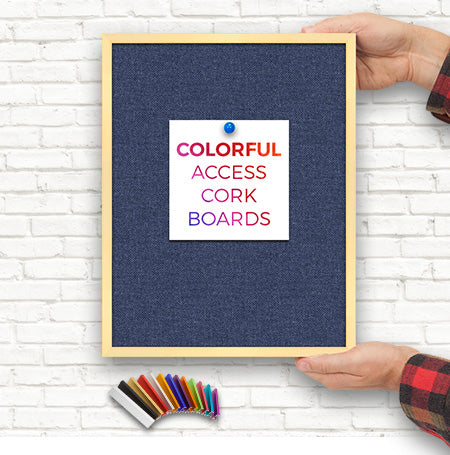 Access Cork Board™ Open Face 11 x 14 Colorful Metal Framed Bulletin Boards