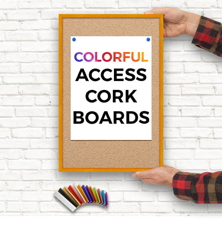 Access Cork Board™ Open Face 12 x 18 Colorful Metal Framed Bulletin Boards