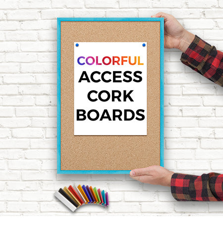 Access Cork Board™ Open Face 13 x 19 Colorful Metal Framed Bulletin Boards