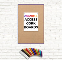 Access Cork Board™ Open Face 20 x 30 Colorful Metal Framed Bulletin Boards