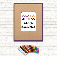 Access Cork Board™ Open Face 22 x 28 Colorful Metal Framed Bulletin Boards
