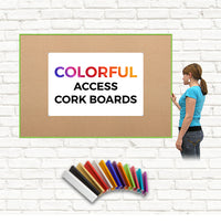 Access Cork Board™ Open Face 48 x 72 Colorful Metal Framed Bulletin Boards