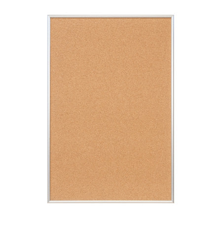 Access Cork Board™ 12"x36" Open Face Recessed Shadow Box Style Designer 43 Metal Framed Recessed Cork Bulletin Board