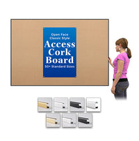 Access Cork Board™ 36" x 60" Open Face Classic Metal Framed Cork Bulletin Board