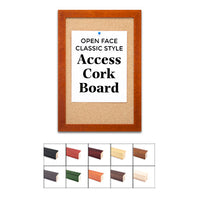 18" x 18" Open Face Wood #361 Framed Cork Board