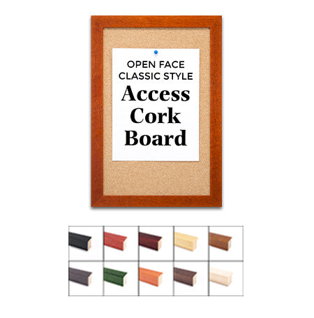 18" x 24" Open Face Wood #361 Framed Cork Board