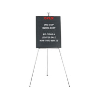 22" Wide x 28" High Open/Closed Plastic Black Letter Board can Display on a Window, Wall, Leaned on a Shelf, or even an Easel (NOT INCLUDED WITH PURCHASE)