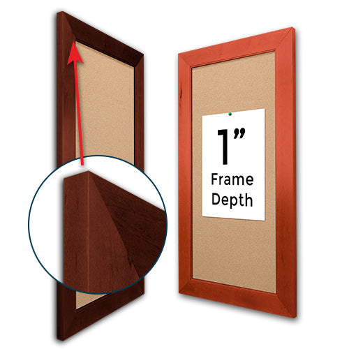 Bold Wide Wood Frame 30"x42" Profile Has an Overall Frame Depth of 1"