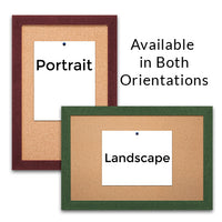 Classic #361 Wood Framed Bulletin Boards 10 x 12 Can be Ordered in Portrait or Landscape Orientation