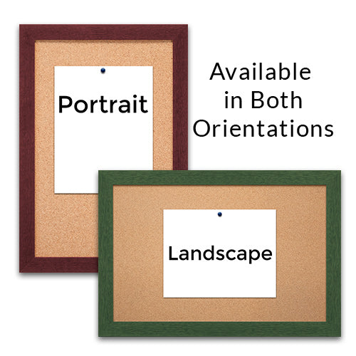 Classic #361 Wood Framed Bulletin Boards 10 x 12 Can be Ordered in Portrait or Landscape Orientation