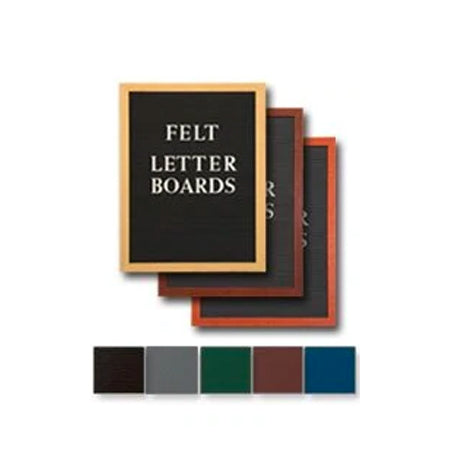 Open Face Felt Letter Board 12x18 Wood Frame  Light Oak, Cherry, and  Walnut – Displays4Sale