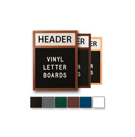 Open Face Vinyl Letter Board 30x30 Wood Frame + free Message Header –  Displays4Sale