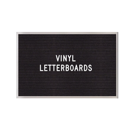 Open Face Framed Vinyl Letter Board 84x12 with Silver Trim Frame