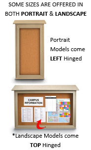 Outdoor Cork Board Message Center (Single Door)