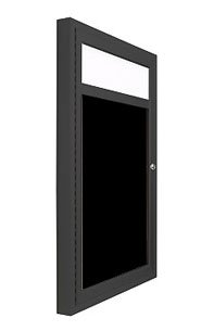 60x40 Double Door Magnetic Black Dry Erase Board Outdoor Message