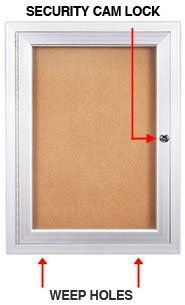 Outdoor Enclosed Bulletin Boards (Single Door) 