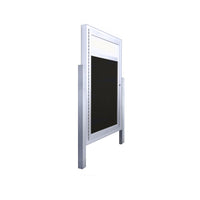 Outdoor Enclosed Lighted LED Letter Board with Header and Posts | Display Case with LED's