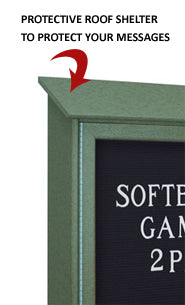 Outdoor Message Center Letter Board 48" x 48" | Wall Double Door Enclosed Information Display Board