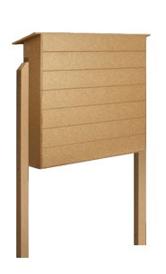 Standing Faux Wood Outddor Message Center 45x30 Eco-Friendly Recycled Plastic Enclosed Information Board