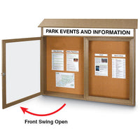 60x36 Message Center Hinged with 2 Doors (OPEN VIEW)