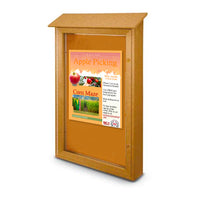 26x42 Outdoor Message Center with Cork Board Wall Mounted - Eco-Friendly Recycled Plastic Enclosed Information Board