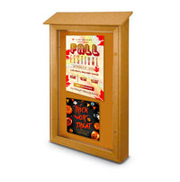 36x48 Outdoor Message Center with Cork Board Wall Mounted - Eco-Friendly Recycled Plastic Enclosed Information Board