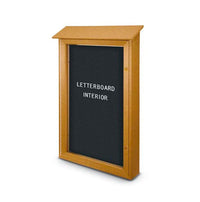 24x60 Outdoor Message Center LEFT Hinged with Letter Board - Eco-Friendly Recycled Plastic Enclosed Information Board