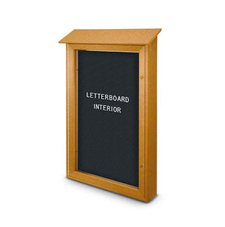 24x48 Outdoor Message Center LEFT Hinged with Letter Board - Eco-Friendly Recycled Plastic Enclosed Information Board