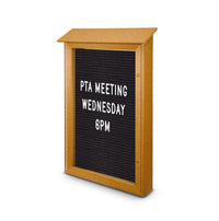 36x48 Outdoor Message Center LEFT Hinged with Letter Board - Eco-Friendly Recycled Plastic Enclosed Information Board