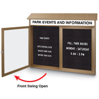 50x40 Message Center Hinged with 2 Doors (OPEN VIEW)