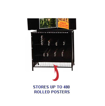 Poster Storage Free-Standing Rack, Retail Poster Rack