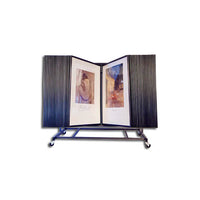 Panelrama Multi Panel Poster Display Floor Standing with 50 Flip Panels 30x40 Panel Size, Double-Sided