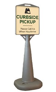 Fillable Base Pavement Sign holders in Gray Finish