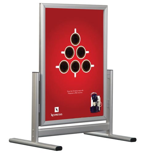 The Customer Stopper Double Sided Pavement Stand Accepts 22x28 Graphics, Posters, Signs