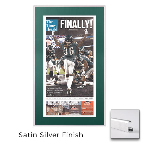 Framed Philadelphia Inquirer At Last Eagles Super Bowl 52 Champions 17x27  Football Newspaper Cover Photo Professionally Matted