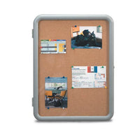 Plastic Framed Enclosed Bulletin Boards with Round Corners
