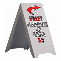 Plastic A-Board Pavement Signs, use as parking lot sign or for directing traffic ,simply paste in your graphic 