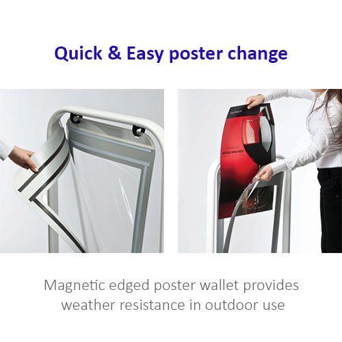 The Magnetic Seal Poster Sleeve makes poster changes easy and is great for outdoor use! 