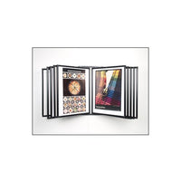 Plastic Swinging Panel Flip Poster Displays | 5 and 10 Wall Panels in Eight Frame Sizes
