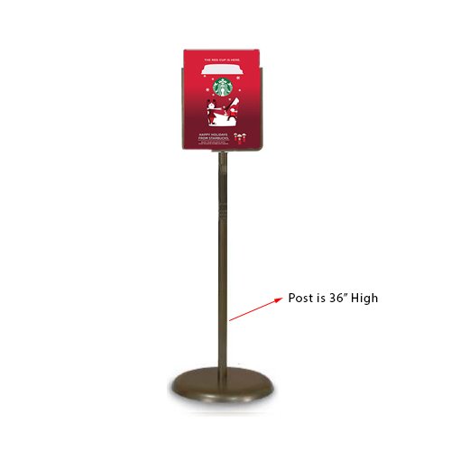 8.5 x 11 Poster Sign Stand Single Pedestal Floorstand