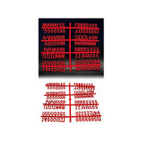 Red Plastic Letter Sets for Changeable Letterboards | Sprue Letter and Number Sets