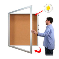 Large Shadow Box SwingFrames with Corkboard & SUPER WIDE-FACE Metal Frame | 2" Deep Shadowbox Interior