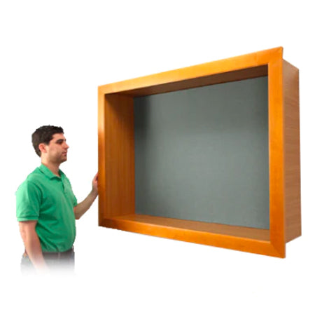 Open Wood Framed Large Shadow Boxes with Cork Board 2-inch Deep Shadow Box Cabinet Interior Space