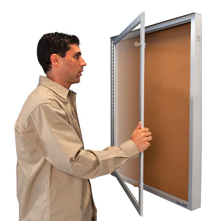 EXTREME WeatherPLUS™ Outdoor Enclosed Bulletin Boards | Single Locking Door SwingCase | 15+ Sizes