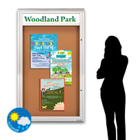 Extra Large Outdoor Enclosed Bulletin Board Cases | Single Door "SwingCase"