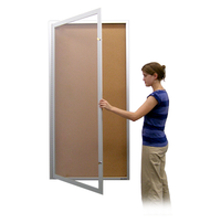 Extra Large 36 x 84 Indoor Enclosed Bulletin Board Swing Cases (Single Door)