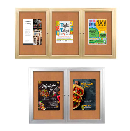 48x72 Large Outdoor Poster Cases with Header (Single Door)