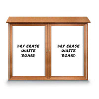 40" x 40" Outdoor Message Center - Double Door Magnetic White Dry Erase Board