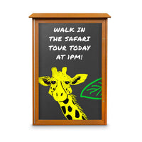 24" x 60" Outdoor Message Center - Magnetic Black Dry Erase Board
