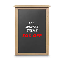 32" x 48" Outdoor Message Center - Magnetic Black Dry Erase Board